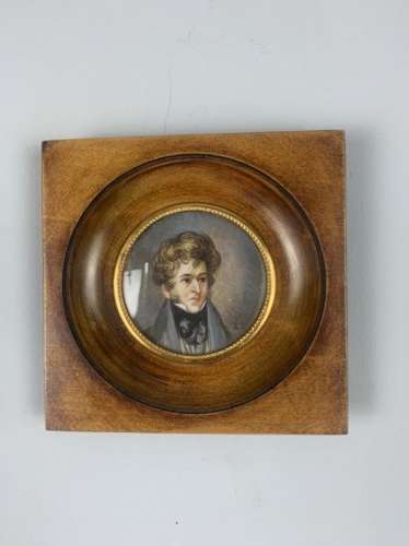 French Signed Miniature Portrait Of Franz Liszt, Hungarian Composer, O