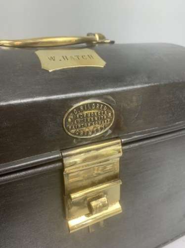 C. Hildred Of Grimsby Metal Deed Box