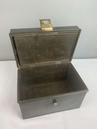 C. Hildred Of Grimsby Metal Deed Box