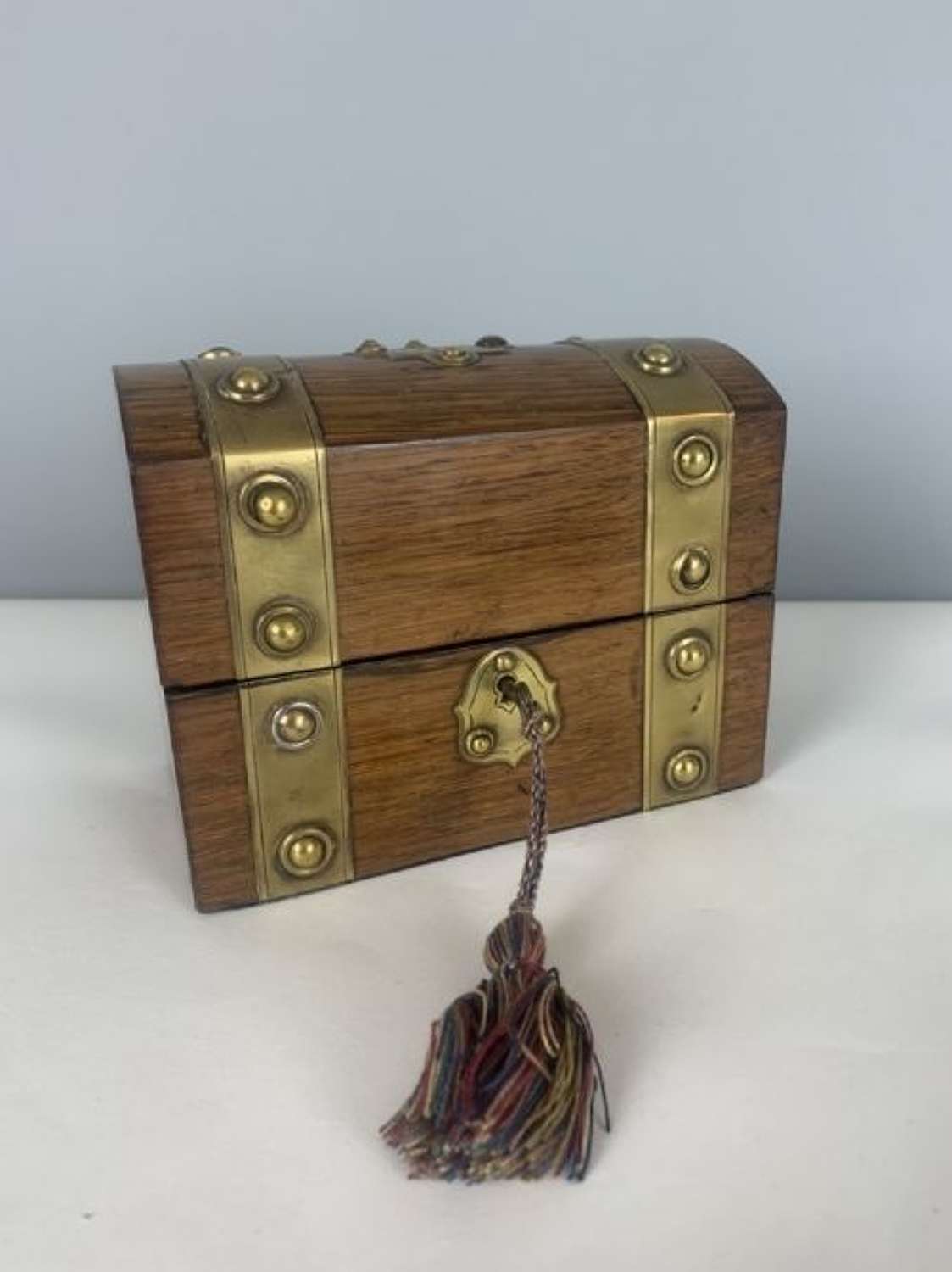 Brass On Laid Rosewood Stationery Box With Fully Fitted Interior