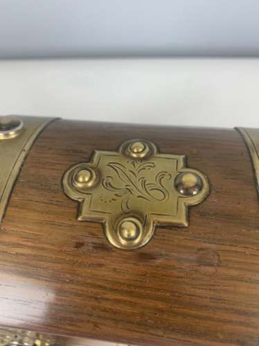 Brass On Laid Rosewood Stationery Box With Fully Fitted Interior