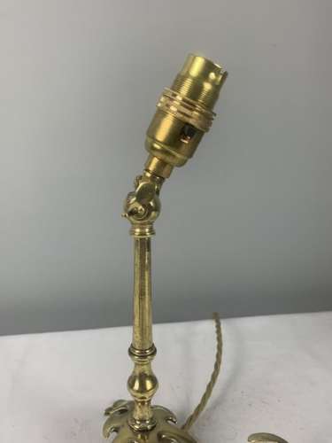Adjustable Brass Pullman Table Lamp, Rewired And Pat Tested