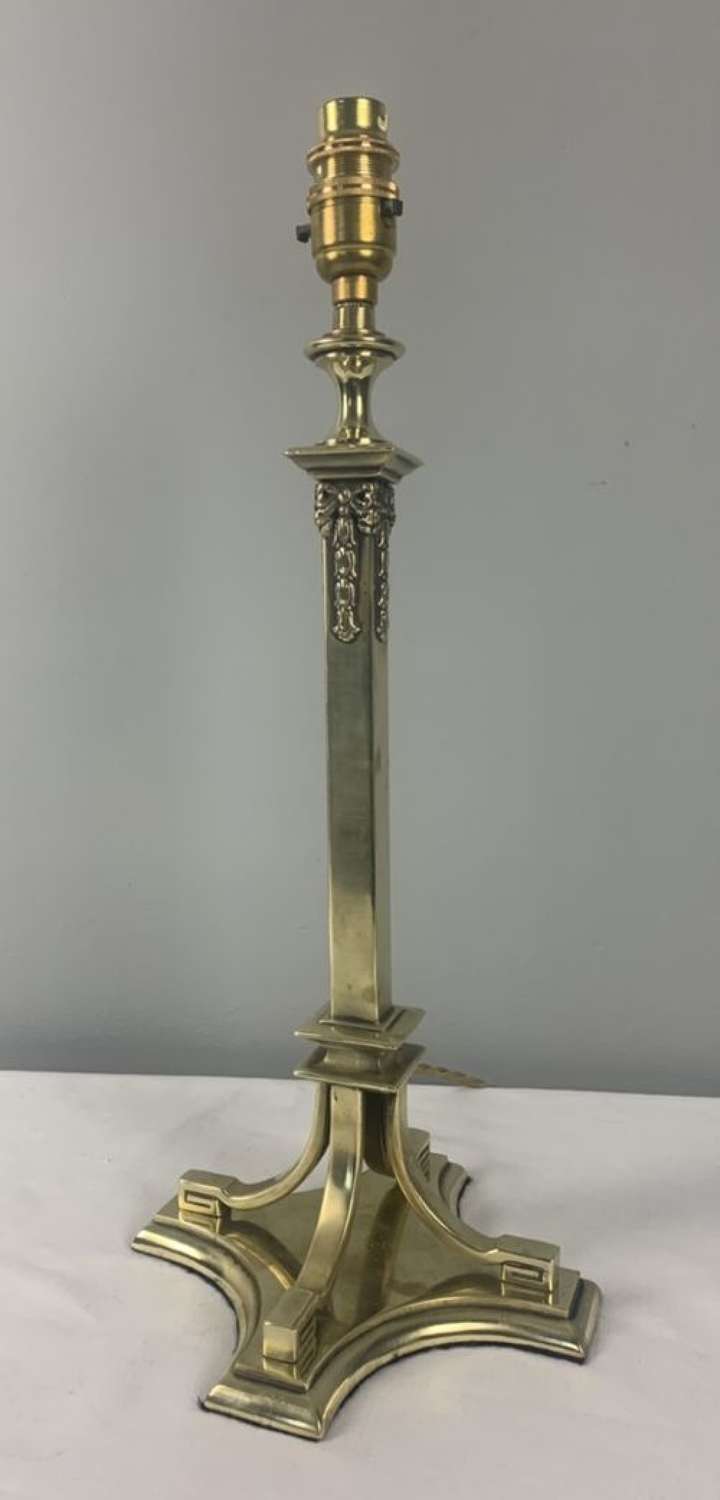 Quality Victorian Brass Decorative Table Lamp, Rewired And Pat Tested