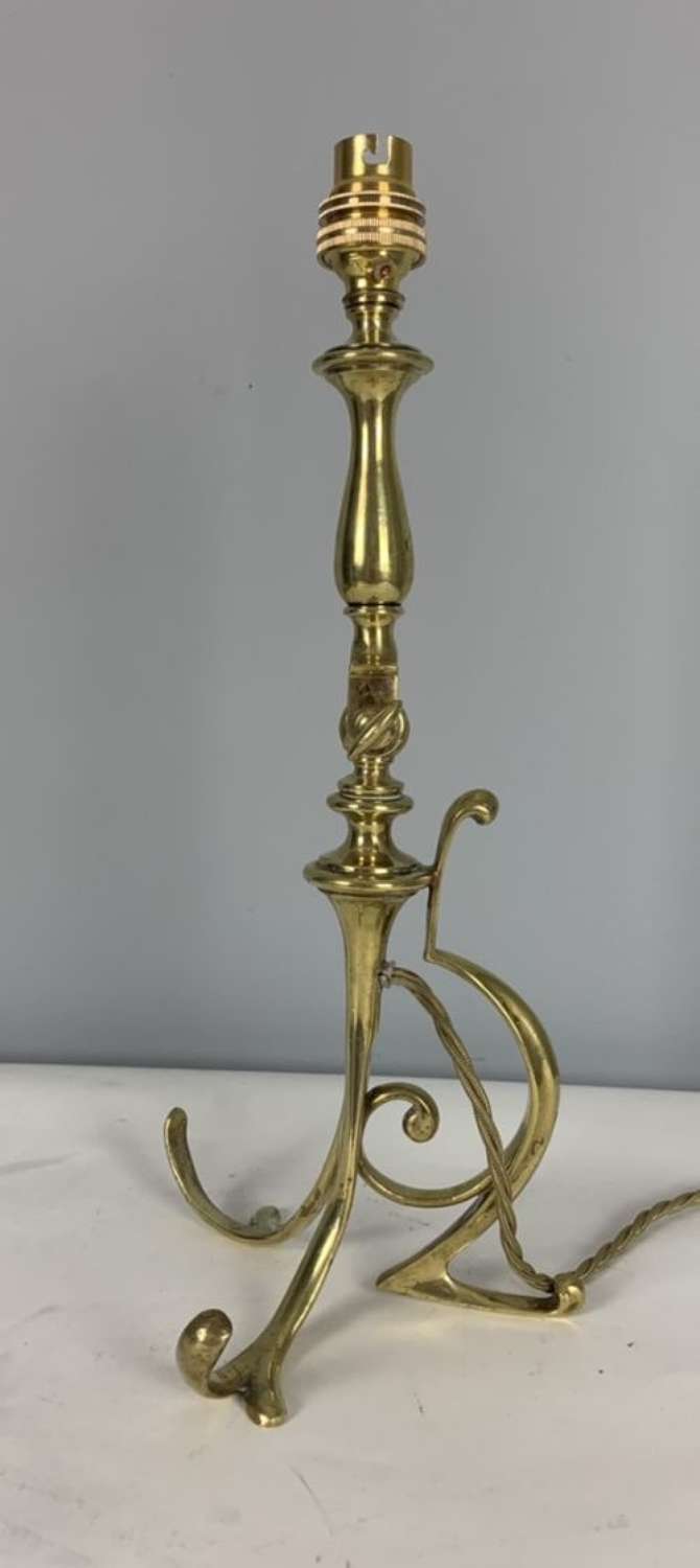 Adjustable Benson Style Brass Table Lamp, Rewired And Pat Tested