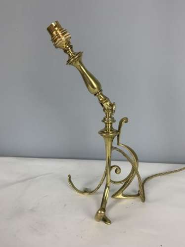 Adjustable Benson Style Brass Table Lamp, Rewired And Pat Tested