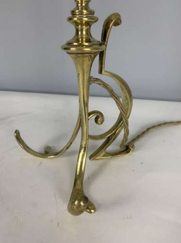 Adjustable Benson Style Brass Table Lamp, Rewired And Pat Tested