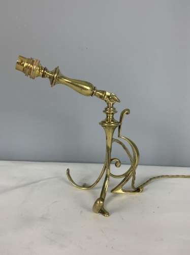 Adjustable Benson Style Brass Table Lamp, Rewired And Pat Tested