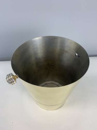 French Art Deco Brass And Silver Plated Ice Champagne Bucket