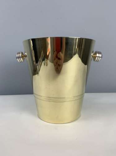French Art Deco Brass And Silver Plated Ice Champagne Bucket
