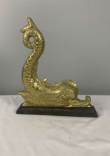 Victorian Fish Doorstop Door Stop Door Porters On Cast Iron Base