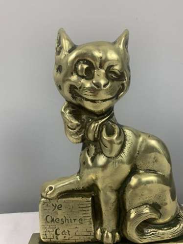 Ye Cheshire Cat Brass Doorstop Door Stop Door Porter
