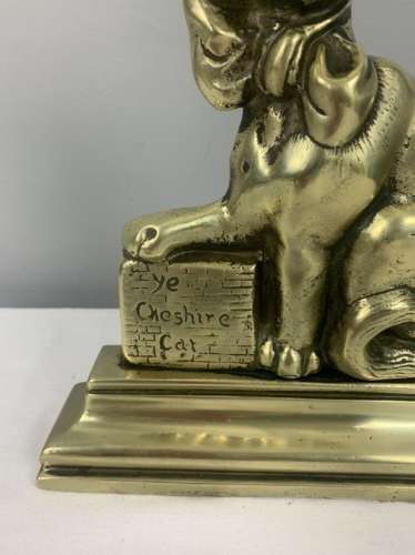 Ye Cheshire Cat Brass Doorstop Door Stop Door Porter
