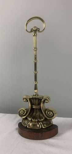 Victorian Brass Doorstop Door Stop Door Porter On Iron Base