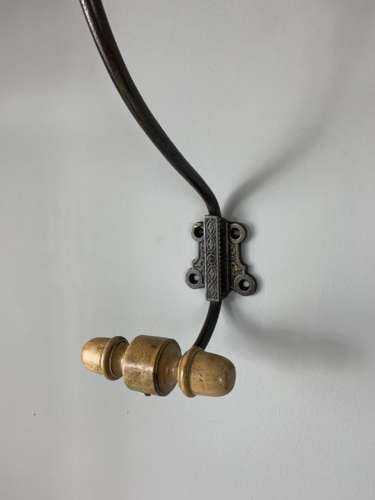 Pair Of Large French Wood And Steel Coat Hooks