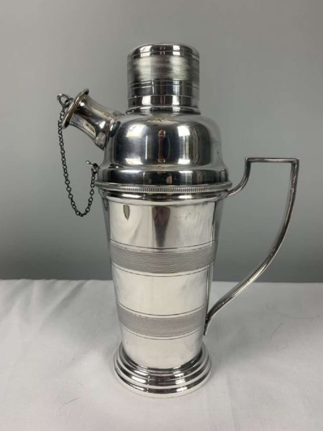 Art Deco Silver Plated Cocktail Shaker By Bedford Plate