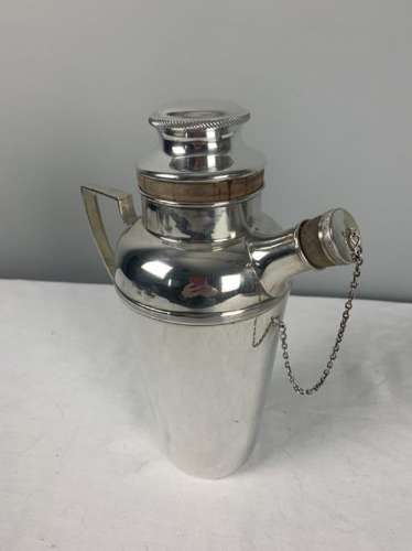 James Dixon Art Deco 1 1/2 Pint Silver Plated Cocktail Shaker