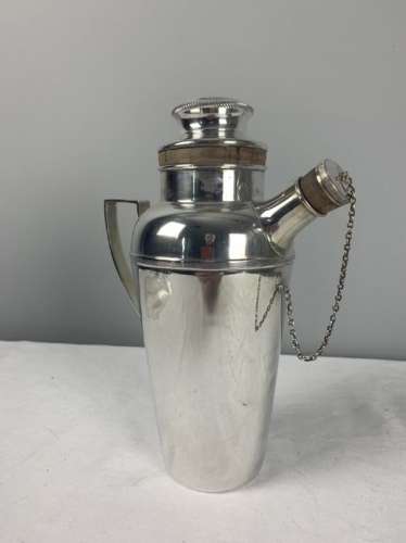 James Dixon Art Deco 1 1/2 Pint Silver Plated Cocktail Shaker