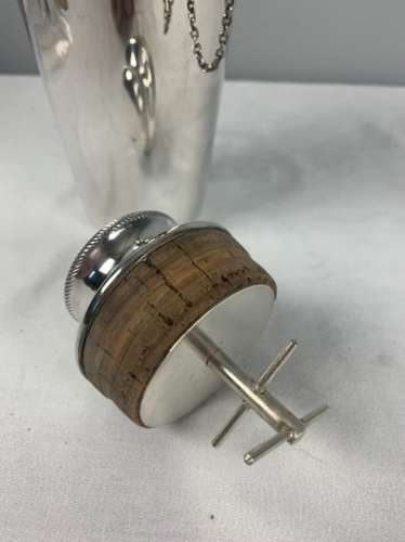 James Dixon Art Deco 1 1/2 Pint Silver Plated Cocktail Shaker