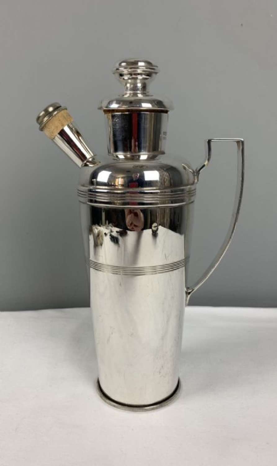 Farrow & Jackson Art Deco Silver Plated Cocktail Shaker & Ice Cooler