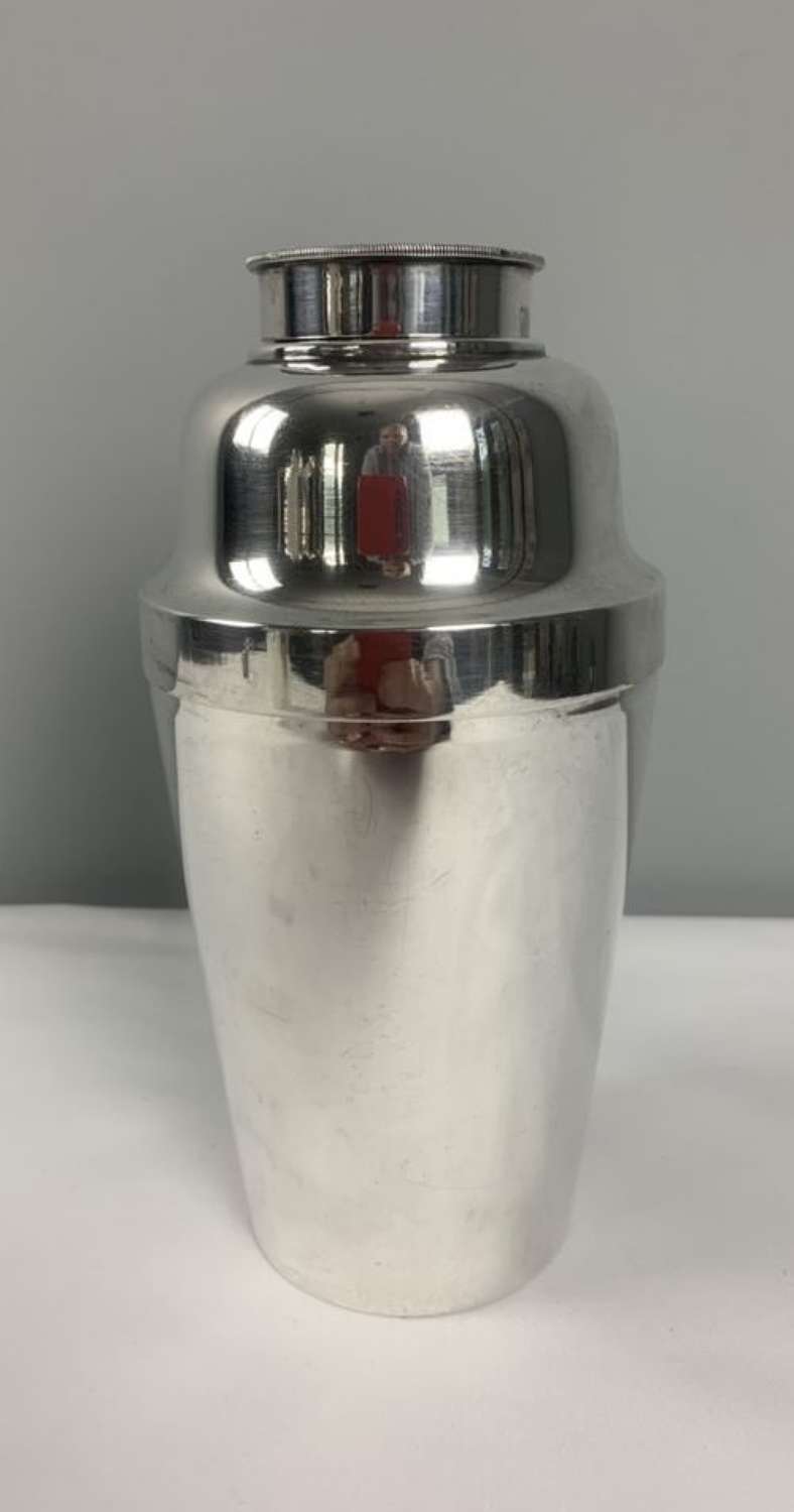 Walker & Hall Art Deco Silver Plated Cocktail Shaker
