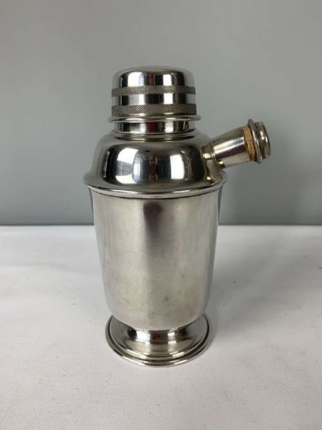 Miniature Art Deco Silver Plated Cocktail Shaker