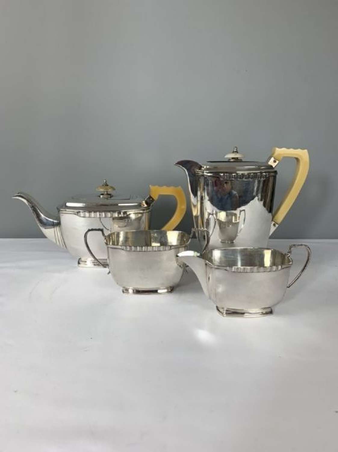 Stower & Wragg Art Deco Silver Plated Tea & Coffee Service