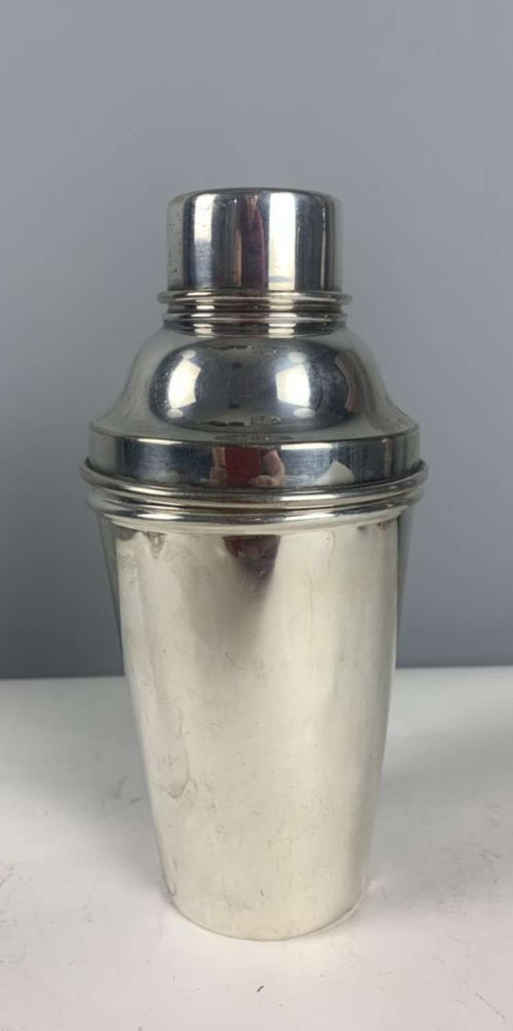 Art Deco One Pint Silver Plated Cocktail Shaker