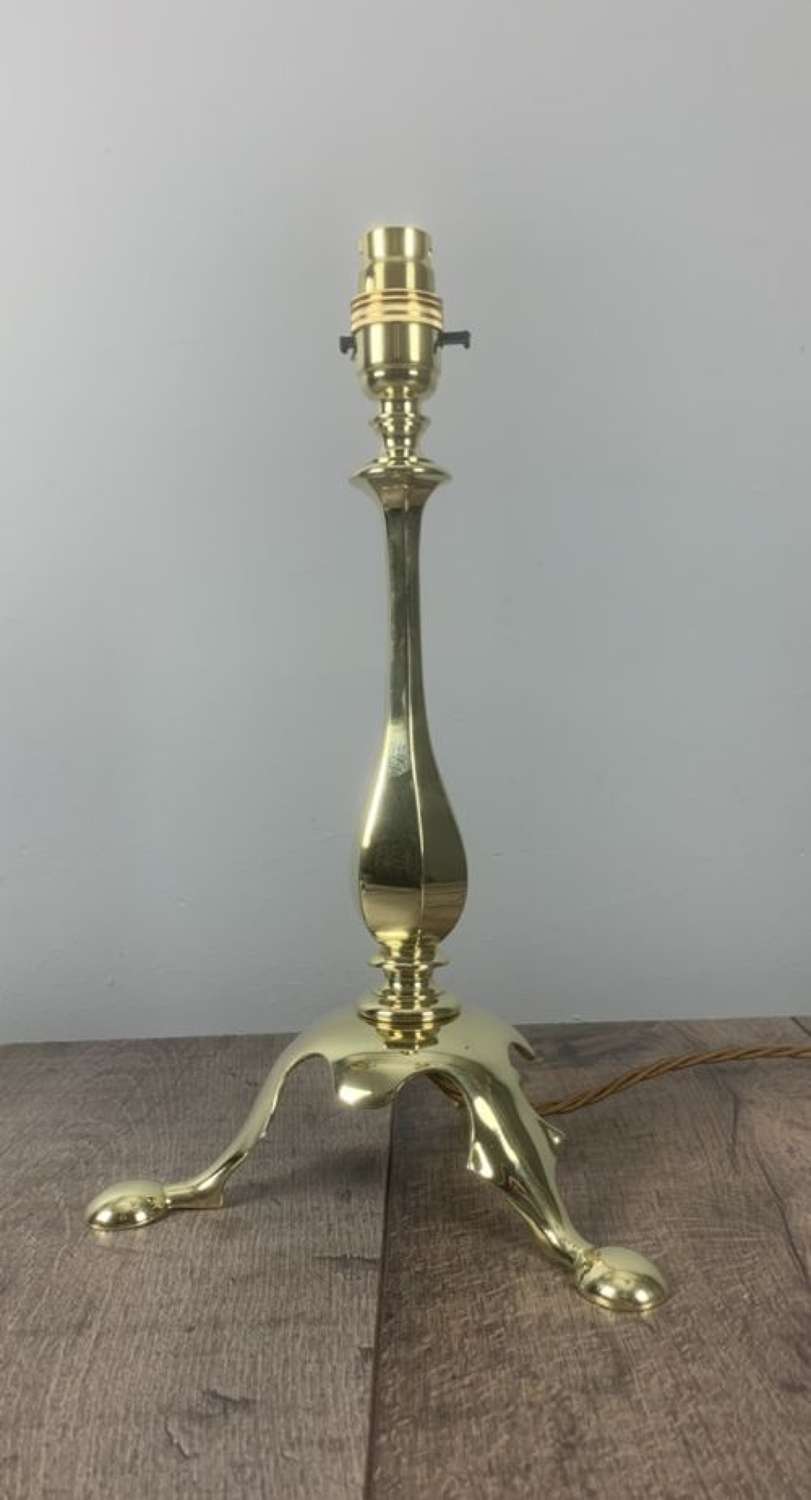 English Gec Brass Pullman Table Lamp, Rewired And Pat Tested