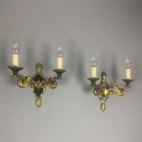 Pair Of French Empire Antique Wall Lights