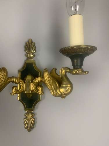 Pair Of French Empire Antique Wall Lights