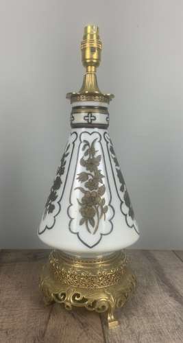 French Antique Table Lamp, Rewired