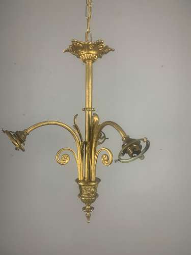 French 19th Century 3 Light Chandelier Ceiling Light