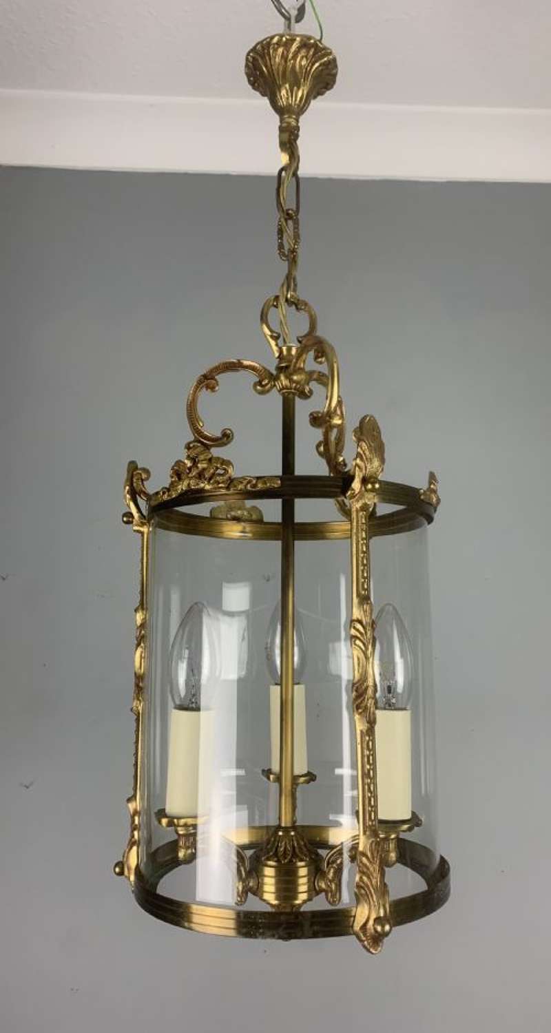 French Triple Light Antique Lantern