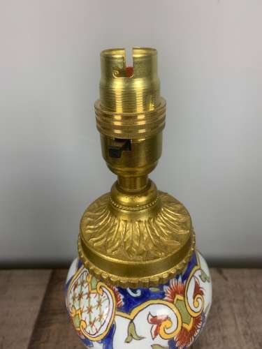 Small Signed French Antique Table Lamp
