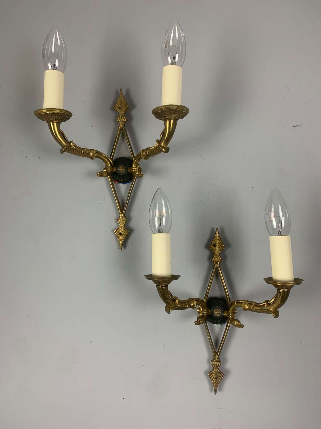 Pair Of French Empire Antique Wall Lights