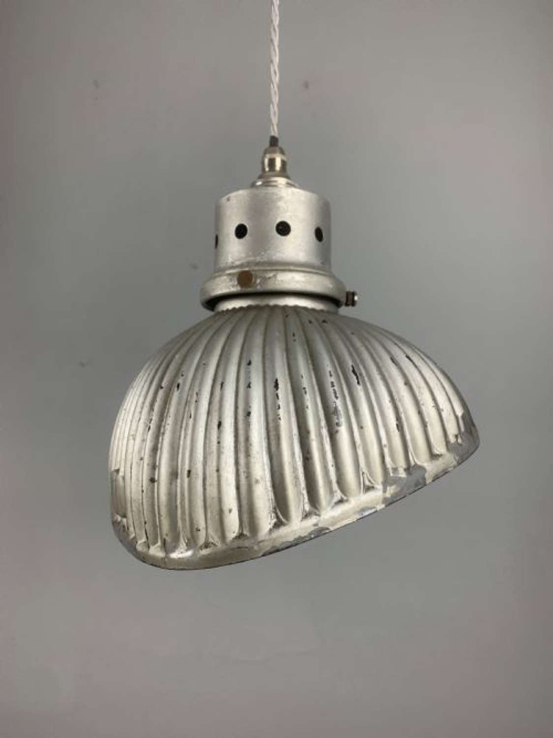 Gecoray 1930s Industrial Mercury Pendant Ceiling Light, Original Shade