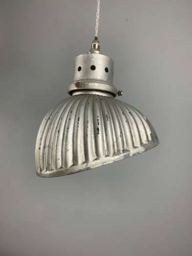 Gecoray 1930s Industrial Mercury Pendant Ceiling Light, Original Shade