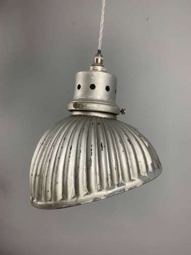 Gecoray 1930s Industrial Mercury Pendant Ceiling Light, Original Shade