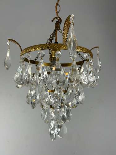 Four Tier Glass Chandelier, Ceiling Light