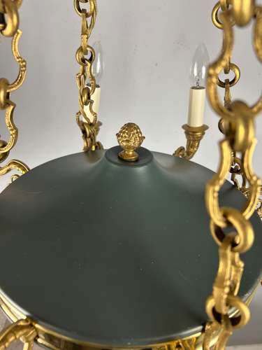 French 8 Arm Empire Antique Chandelier