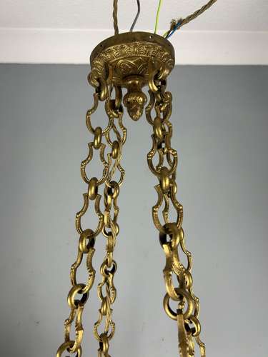 French 8 Arm Empire Antique Chandelier
