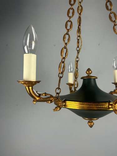 French 6 Arm Empire Antique Chandelier