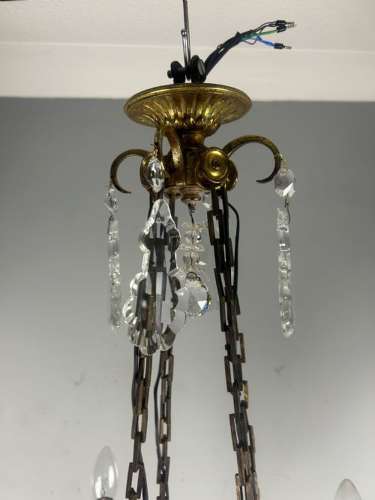 Fine French Antique 4 Light Chandelier, Ceiling Light, Rewired