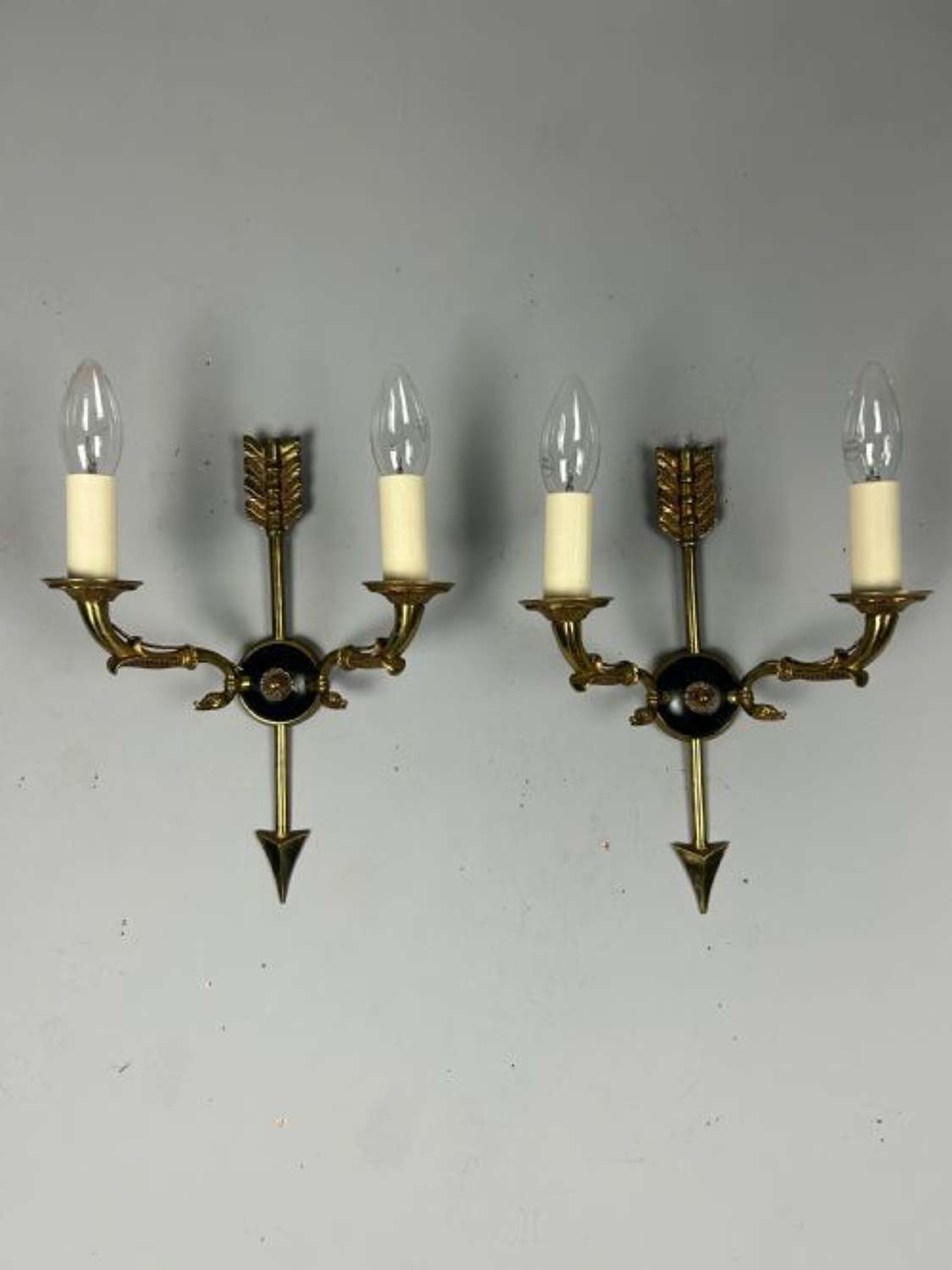Pair Of French Empire Antique Wall Lights