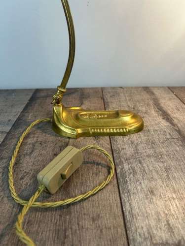 French Adjustable Brass Table Lamp, Rewired & PAT Tested