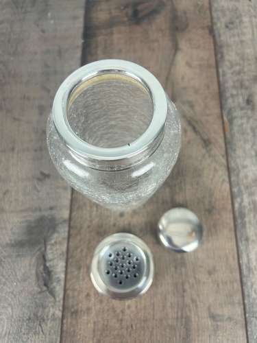 Art Deco WMF Crackle Glass Silver Plated Cocktail Shaker