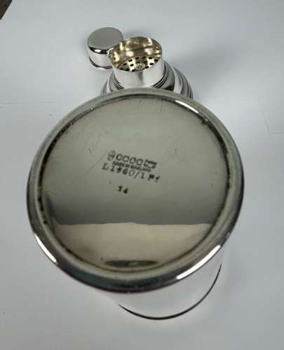 James Dixon Art Deco 1 Pint Silver Plated Cocktail Shaker