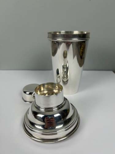 James Dixon Art Deco 1 Pint Silver Plated Cocktail Shaker