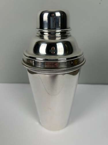 James Dixon Art Deco 1 Pint Silver Plated Cocktail Shaker