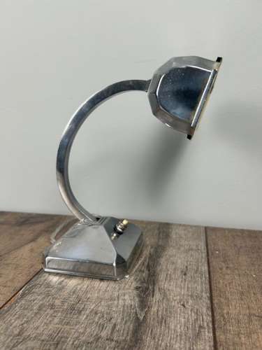 Art Deco Small Chrome Desk Table Lamp
